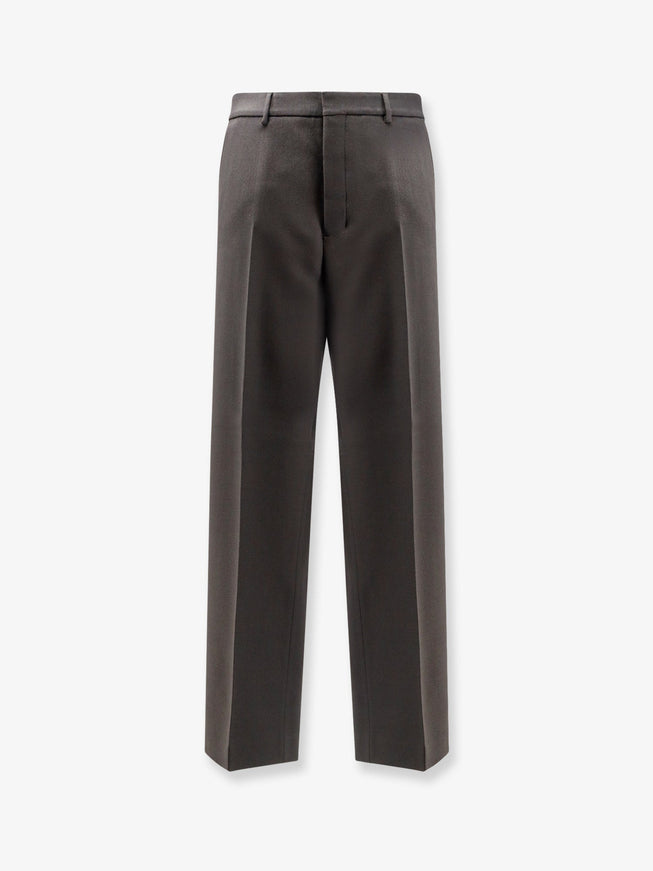 Ami Paris Virgin Wool Trousers Anthracite