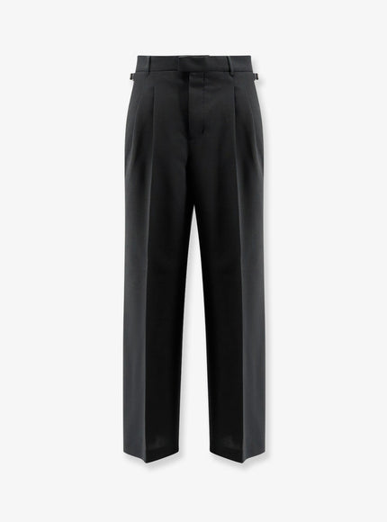 Ami Paris Virgin Wool Trousers Anthracite