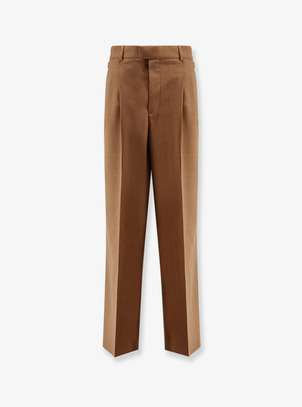 Ami Paris Virgin Wool Trousers Noisette