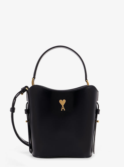 Ami Paris Leather Bucket Bg Uni Noir