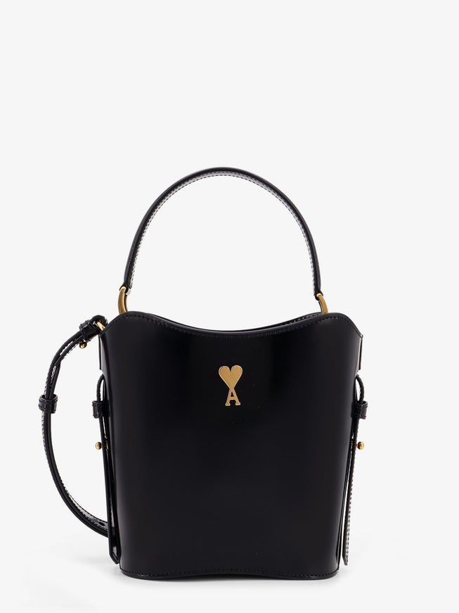 Ami Paris Leather Bucket Bg Uni Noir