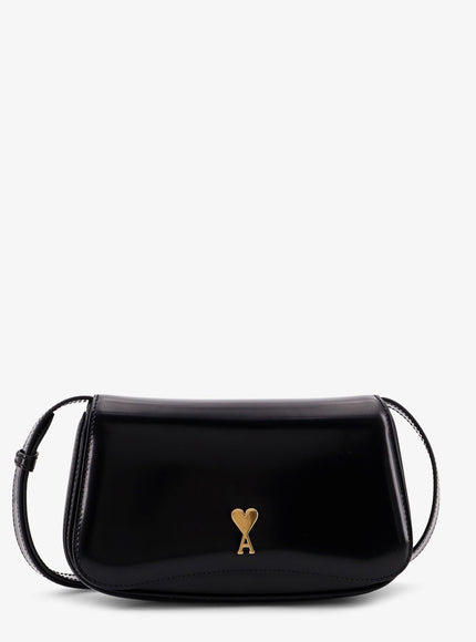 Ami Paris Leather Shoulder Bag Uni Noir