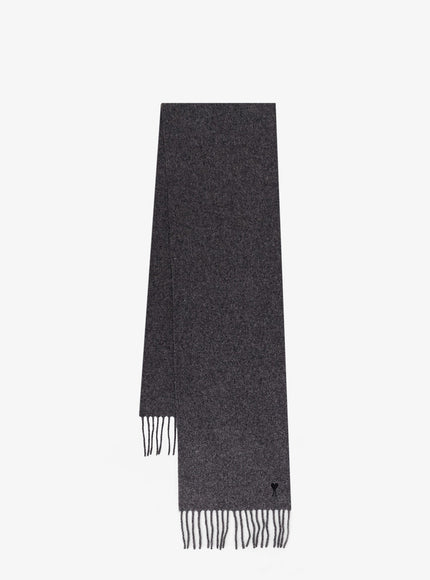 Ami Paris Wool Scarf Uni Gris