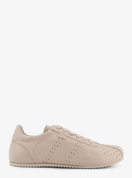 Ami Paris Leather Low-Top Sneakers Ivoire