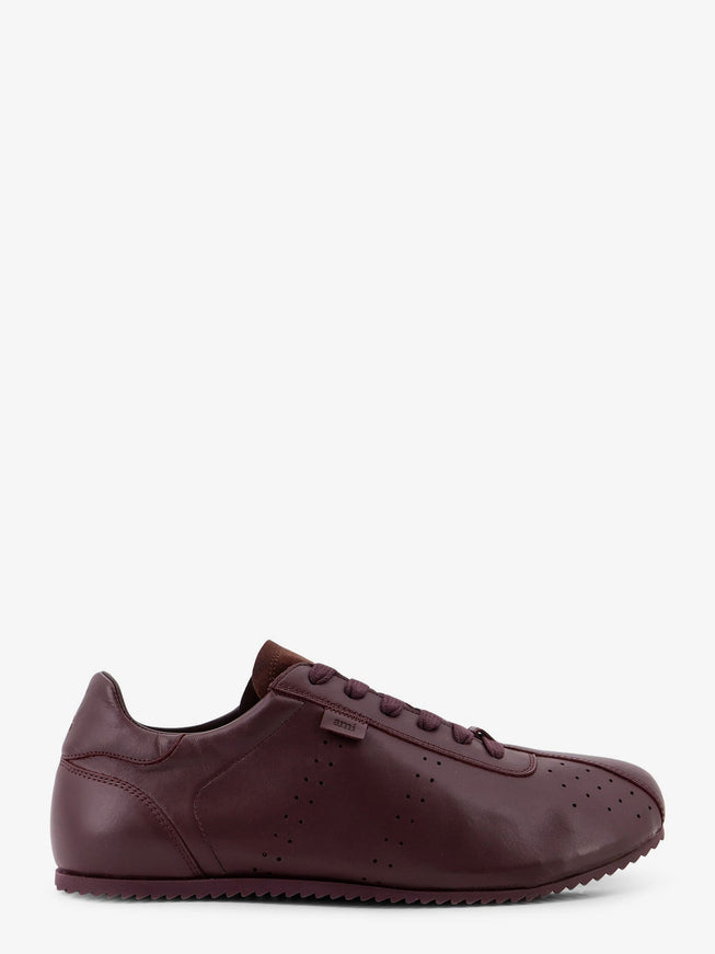 Ami Paris Leather Low-Top Sneakers Cerise