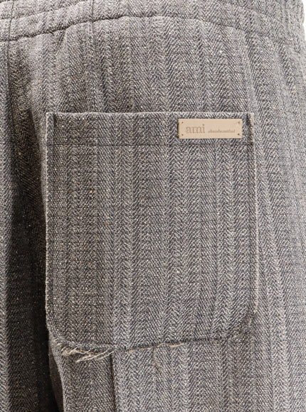 Ami Paris Virgin Wool Blend Trousers