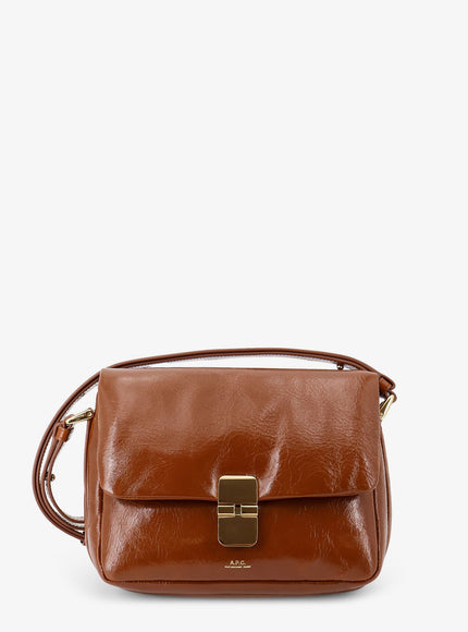 A.p.c. Grace Leather Shoulder Bag Uni Cafe