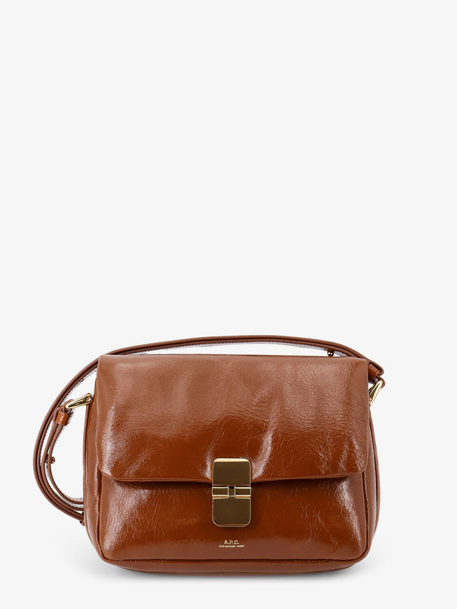 A.p.c. Grace Leather Shoulder Bag Uni Cafe