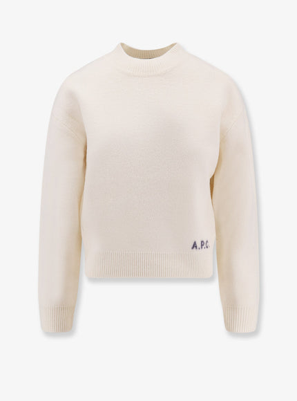 A.p.c. Esther Virgin Wool Sweater Ecru