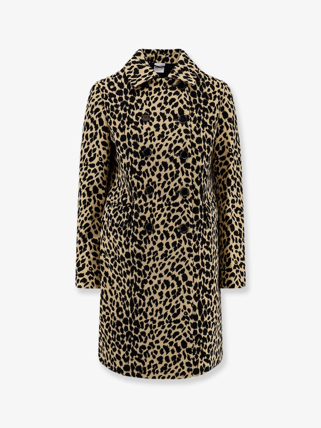 Aspesi Double-Breasted Cotton Coat Maculato