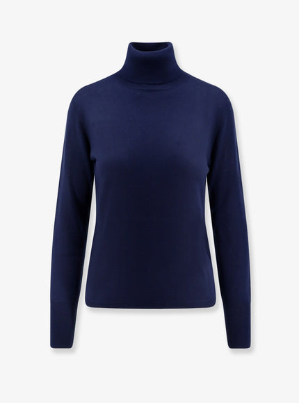 Aspesi Virgin Wool Turtleneck Sweater Blu