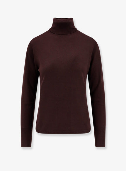 Aspesi Virgin Wool Turtleneck Sweater Marrone