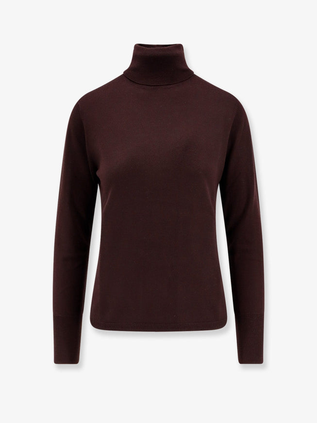 Aspesi Virgin Wool Turtleneck Sweater Marrone