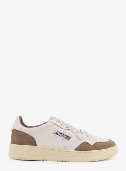 Autry Medalist Low Leather Low-Top Sneakers Bianco Beige