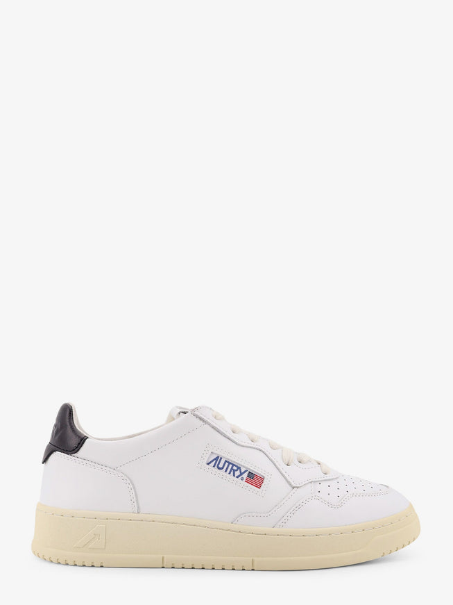 Autry Medalist Low Leather Low-Top Sneakers Bianco Nero