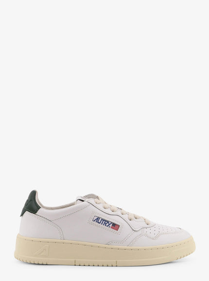 Autry Medalist Low Leather Low-Top Sneakers Bianco Verde