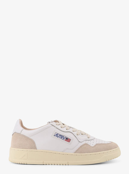 Autry Medalist Low Leather Low-Top Sneakers Bianco Bianco