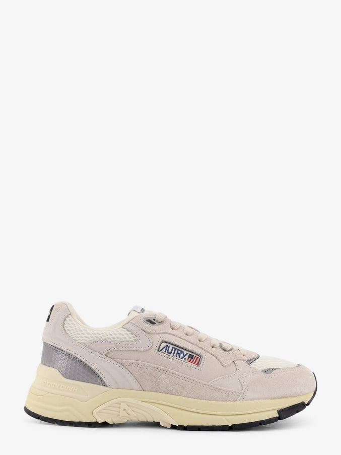 Autry Hyperway Low Low-Top Suede Sneakers Bianco Bianco