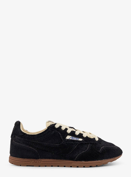 Autry Low-Top Windspin Leather Sneakers Nero Pony