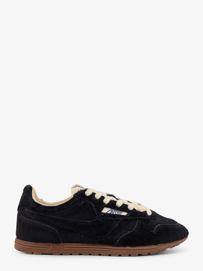 Autry Low-Top Windspin Leather Sneakers Nero Pony