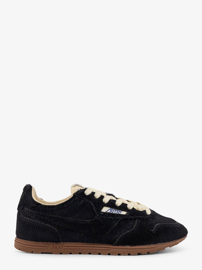 Autry Low-Top Windspin Leather Sneakers Nero Pony
