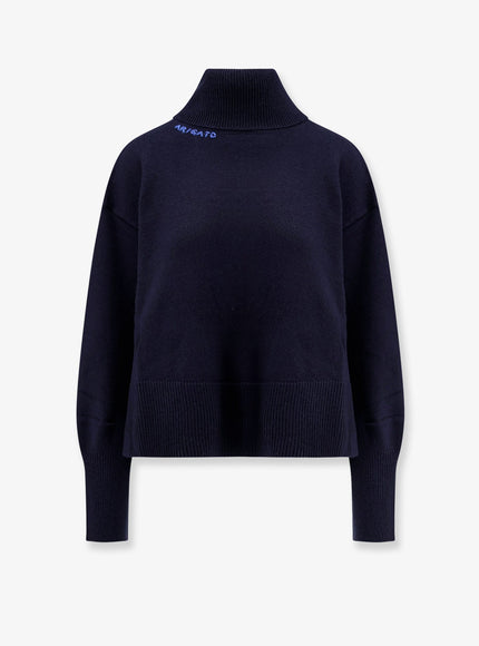 Axel Arigato Wool Blend Turtleneck Sweater Blu