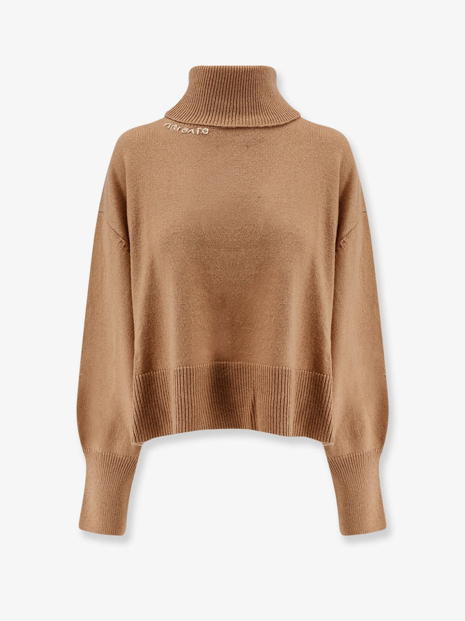 Axel Arigato Wool Blend Turtleneck Sweater Cammello