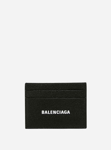 Balenciaga Leather Cardholder Uni Black White