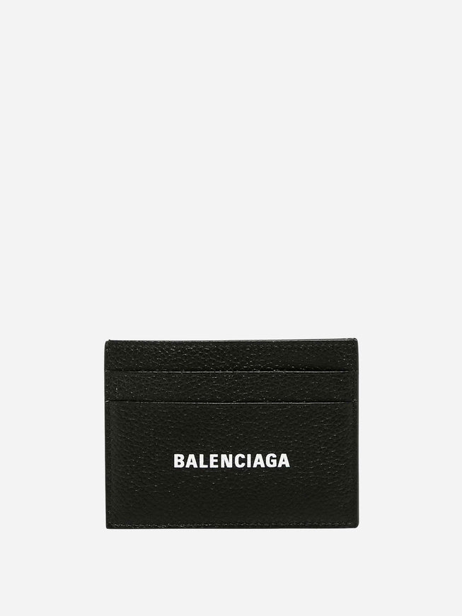 Balenciaga Leather Cardholder Uni Black White