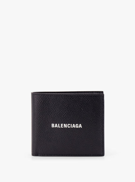 Balenciaga Leather Wallet Uni Black White