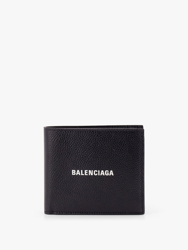 Balenciaga Leather Wallet Uni Black White