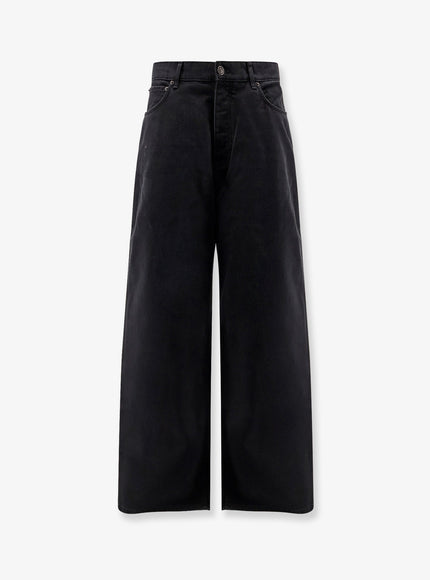 Balenciaga Baggy Denim Trousers Jet Black