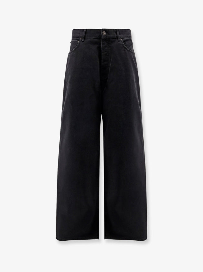 Balenciaga Baggy Denim Trousers Jet Black
