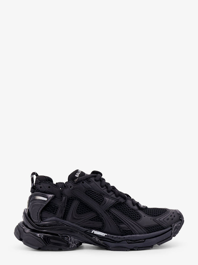 Balenciaga Runner Mesh And Leather Sneakers Black Matt