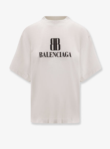 Balenciaga Cropped Cotton T-Shirt Dirty White
