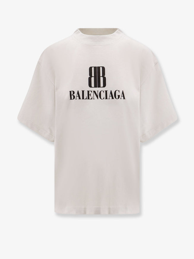 Balenciaga Cropped Cotton T-Shirt Dirty White