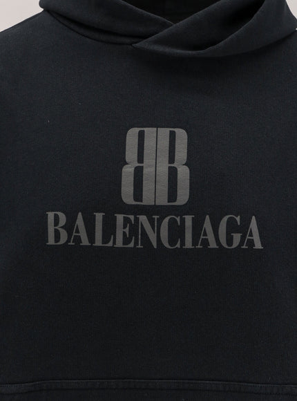 Balenciaga Cropped Cotton Sweatshirt