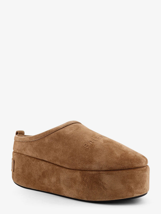 Balenciaga Alaska Soft Suede Mule With Plateau