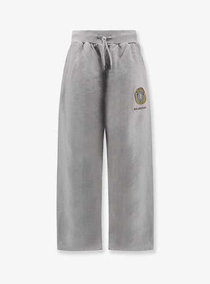 Balenciaga Cotton Jogging Trousers Heather Grey