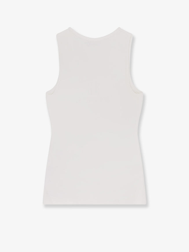 Balenciaga Ribbed Viscose Blend Tank Top
