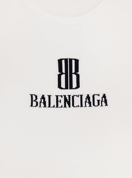 Balenciaga Ribbed Viscose Blend Tank Top