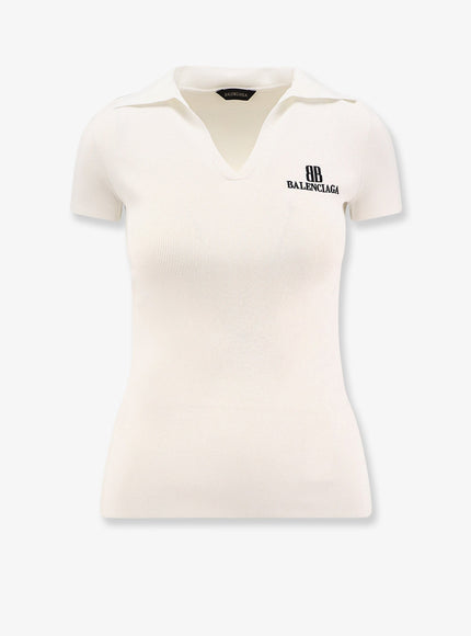 Balenciaga Viscose Blend Sweater Bianco Nero