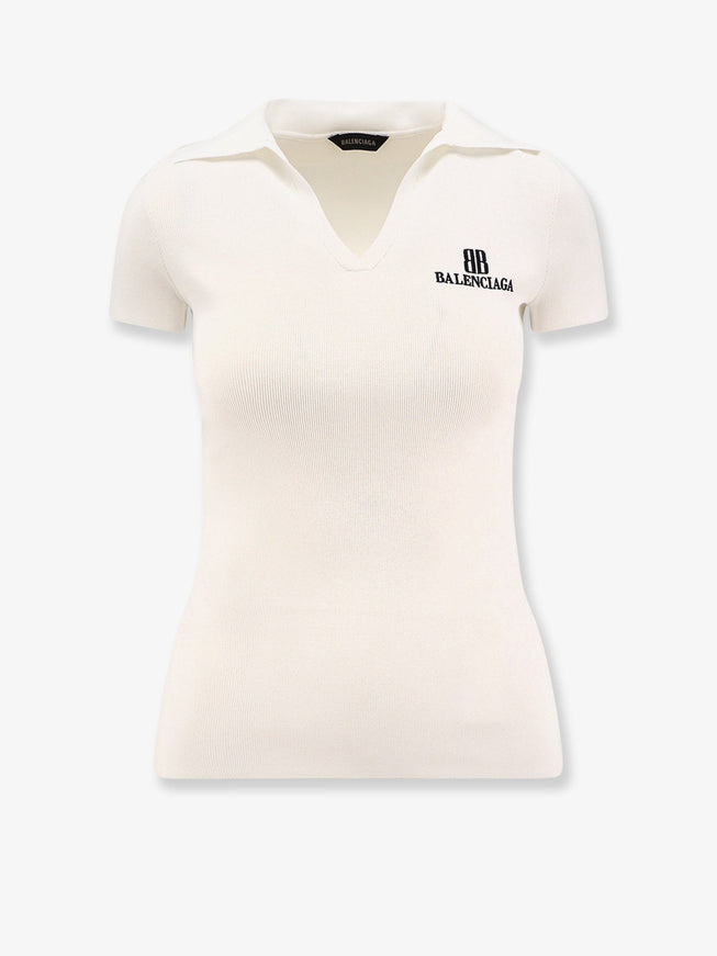 Balenciaga Viscose Blend Sweater Bianco Nero