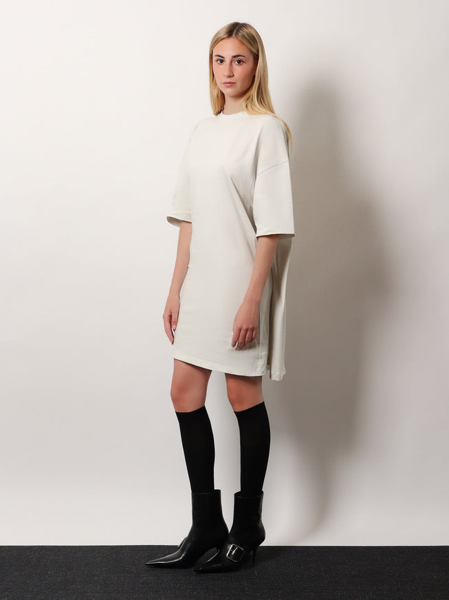 Balenciaga Cotton Jersey Semi Fitted Short Dress
