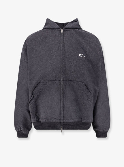 Balenciaga Tromphe L'oeil Cotton Sweatshirt Anthracite