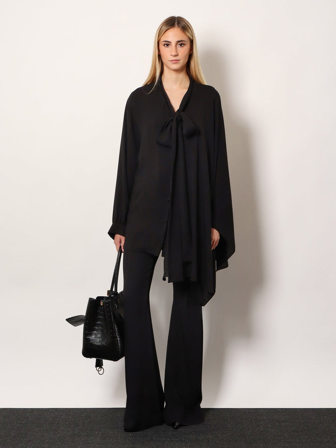Balenciaga Silk Shirt With Bow