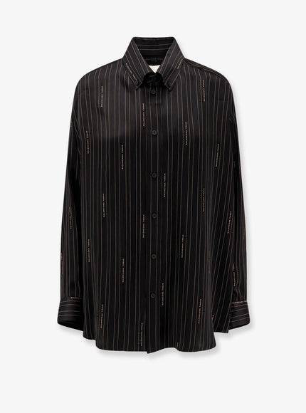 Balenciaga Viscose Shirt Nero Beige