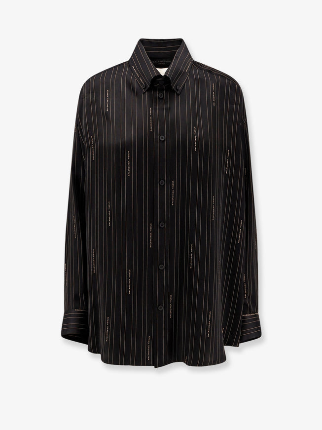 Balenciaga Viscose Shirt Nero Beige