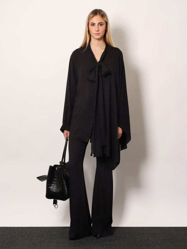 Balenciaga Viscose Trousers With Flared Bottom