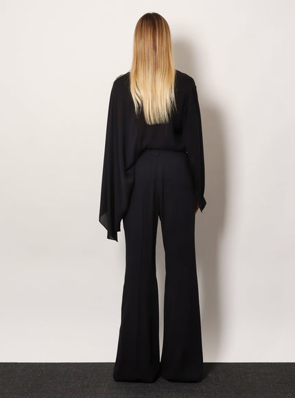 Balenciaga Viscose Trousers With Flared Bottom
